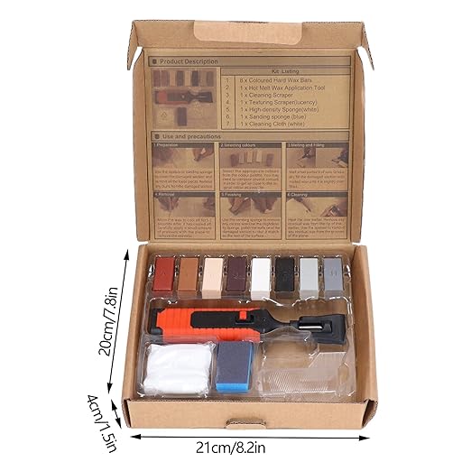 Tile Repair Kit, Porcelain Repair Kit, Ceramic Tile Repair Kit. Includes Electric Heating Pen and 8 Wax Blocks. Ideal for Repairing Cracks, Chips, Shower Gaps, and Granite