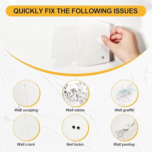 Drywall Repair Kit, 12.2oz Wall Patch Repair Kit, Spackle Wall Repair with Wall Patches/Sanding Sponge/Putty Knife/Scrapers/Gloves, Wall Surface Hole Fill Quick and Easy Solution (2 Pack)