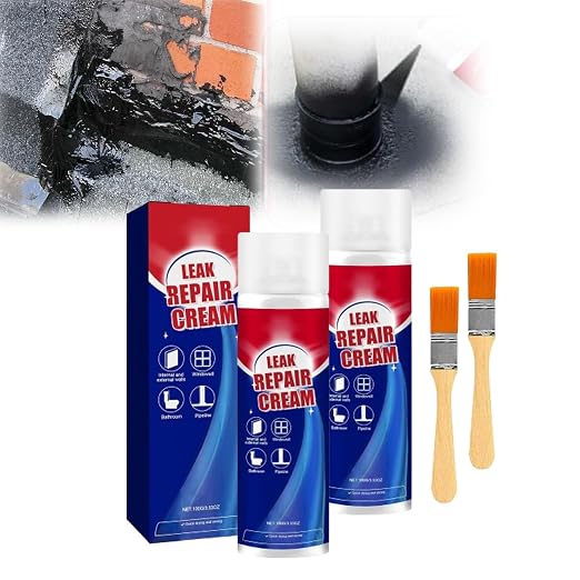 Instant Leak Repair Spray, Multi Surface Leak Repair Spray, Multi-Surface Leakrepair Indoor and Outdoor Waterproof Coating, for Roofs Pipes Crack, Fast Drying, Easy to Apply (2)