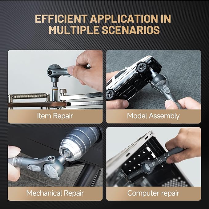 ATuMan 40 in 1 magnetic ratchet screwdriver set with Detachable Handle, 180° Ratchet Head, 45-Tooth Mechanism, Magnetic Tool Kit with Case for Computer, Electronics Repair, Ideal for Home, DIY
