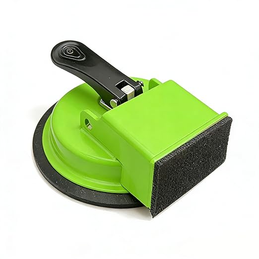 Floor Gap Fixer Tool with Vacuum Suction Cup, Heavy Duty Gap Repair Tool with 4 Reusable Sticky Pads for Laminate, Hardwood, Tile & PVC Floors (Green)