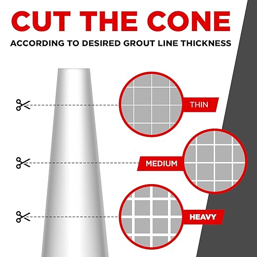 Tile Grout Repair XL – White Grout Filler Tube for Bathroom & Kitchen – Fast Drying, Odorless, Easy to Apply – Restores Tile Gaps, Cracks, Lines & Joints- (Bigger: 14,12oz - 400g)