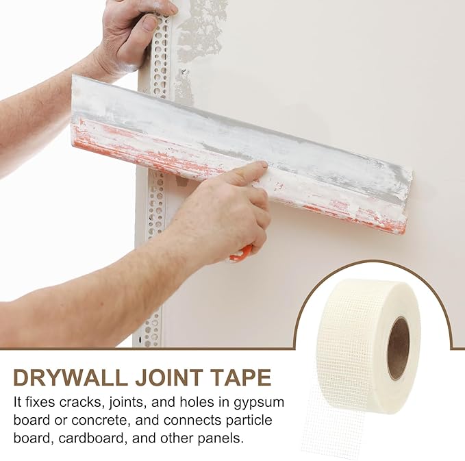 PATIKIL Drywall Repair Mesh Tape, 3 inch x 328 ft Fiberglass Repair Patch Self-Adhesive Dry Wall Joint Tape 8 Mesh Wall Hole Crack and Seam Patch, White