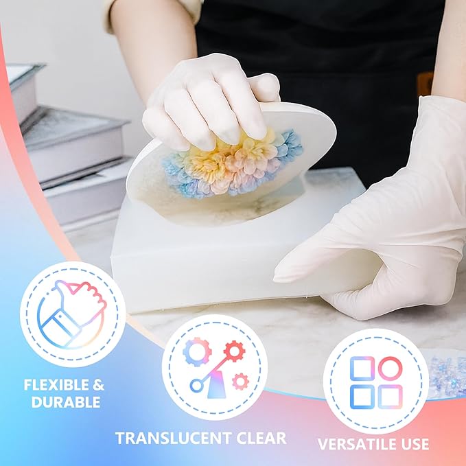 Silicone Mold Making Kit, 15A Liquid Silicone Rubber 1 Gallon, Translucent Clear Mold Making Silicone Mixing Ratio 1:1 – Bubble-Free, Easy Demold for Resin Molds, 3D Molds, 4H Fast Cure