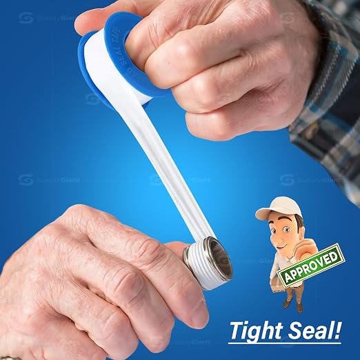 Supply Giant I33 PTFE Thread Seal Tape for Plumbers, White 1/2 Inch x 520 Inch, Single (Pack of 4)