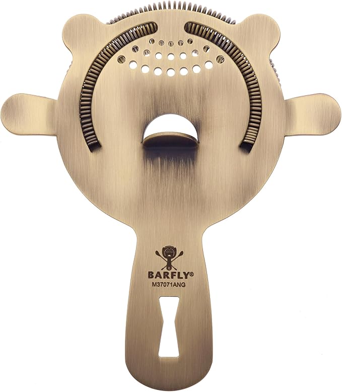 Barfly 4 Prong Heavy Duty Bar Strainer, Antique Gold