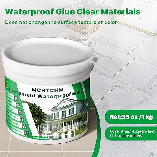 Transparent Waterproof Coating 35oz,Invisible Water-Proof Agent Transparent Repairing Leak Waterproof Sealant Roofs, Walls, Bathroom, Shower, Window Sills