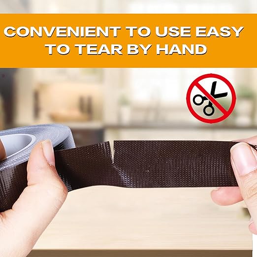 Brown Duct Tape Heavy Duty Waterproof, High Tack Multi-Purpose Cloth Tape 2 Pack, Hand Tearable No Residue Adhesive for Wood, Metal, Furniture Repair, Camping & Packing, 2 Inch x 20 Yards