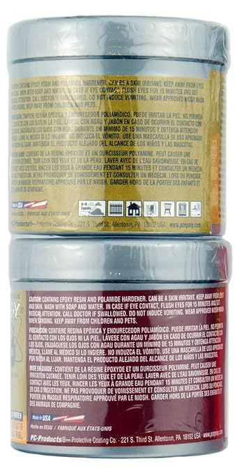 PC Products PC-Woody Wood Repair Epoxy Paste, Two-Part 6 oz in Two Cans, Tan 083338
