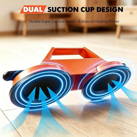 Upgraded Floor Gap Fixer Tool, 45°Striking Surface Heavy Duty Floor Gap Repair Tool with Vacuum Dual Suction Cup & 5pcs Sticky Pads for Laminate, Vinyl, Wood