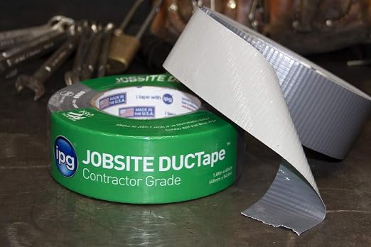 IPG JobSite DUCTape, Contractor Grade Duct Tape, 1.88" x 60 yd, Silver (Single Roll)
