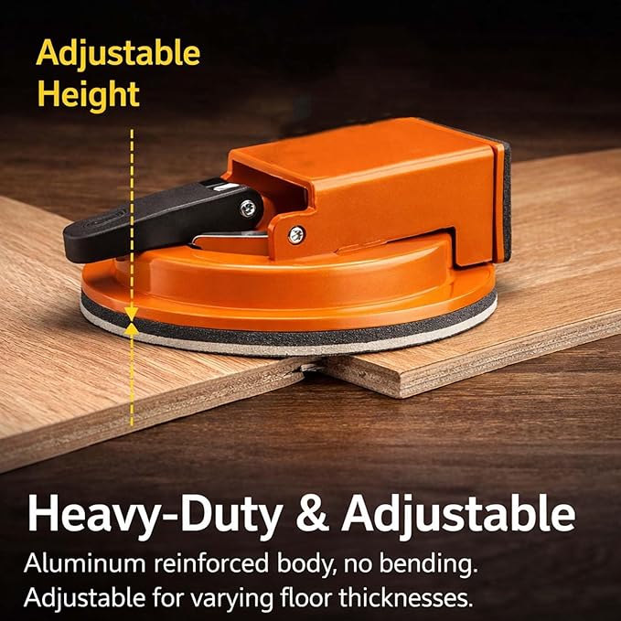 2026 New Floor Suction Repair Tool For Vinyl Plank Flooring,Heavy-Duty Suction Cup Tile Leveler,Adjustable Height Setter & Laminate Floor Gap Repair Tool, Floors Gap Fix And Seam Leveling (1PCS)
