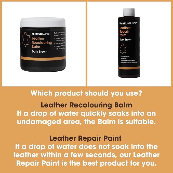 Furniture Clinic Leather Complete Restoration Kit | with Leather Recoloring Balm, Cleaner, 2-in-1 Protection Cream & Conditioner, Sponge, and Cloth | Repair Kit for Furniture (Ivory)