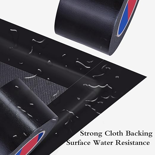 Black Heavy Duty Duct Tape, 3 Inch x 55 Yards, Industrial Grade Waterproof & UV Resistant, Strong Adhesive for Indoor Outdoor Repairs, Crafts, Home Improvement, Moving Packing and DIY Projects