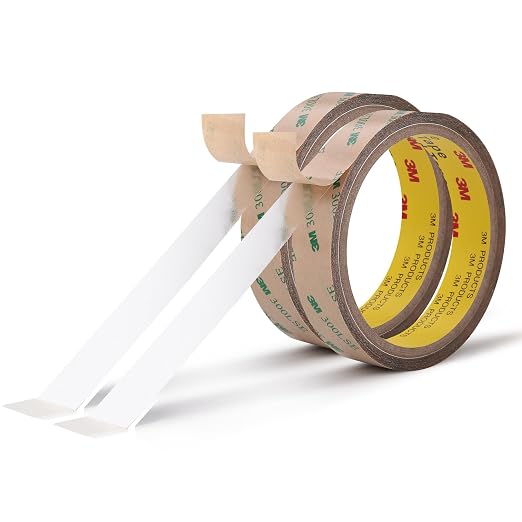 Double Sided Tape 9495LE 3/4" x 18Ft Made of 3M Pack of 2 Heavy Duty Clear Adhesive Tape for Electronics Bonding Attachment Laptop Phone Repairs Arts Crafts Leather Work Card Making