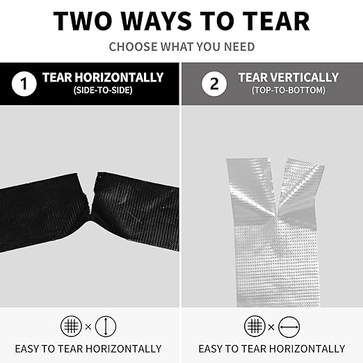 SWRT 9 Mil Duct Tape Heavy Duty, 2 in x 45 YD (Total 135 YD), 3 Pack Strong Adhesive, Residue-Free Waterproof Duct Tape for Indoor and Outdoor Sealing, Patching & Repair (Black, Silver, White)