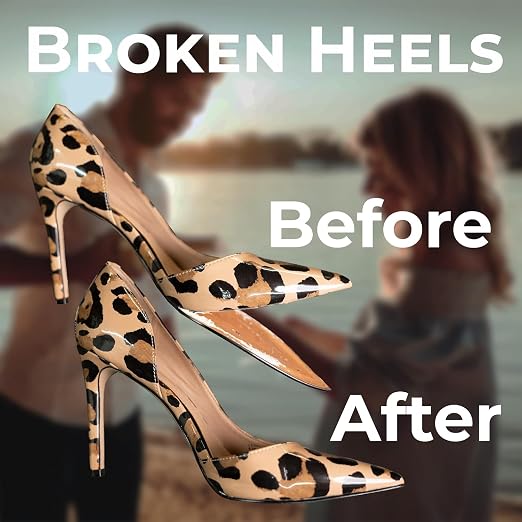 Shoe-Fix Glue Professional Grade Repair Adhesive for All Footwear Instant Bond, Clear Drying, Flexible, & Durable for Heels, Sandals, Boots, Shoes, & More (20g Tube)