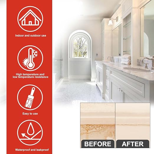 Transparent Waterproof Coating,Invisible Waterproof Indoor and Outdoor Clear Sealant for Roofs, Walls, Shower,Garden, Basement,Leak Prevention and Repair Agent (2)