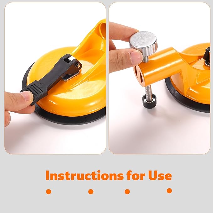 Granite Marble Countertop Seam Leveling Tool, Adjustable Vacuum Suction Cups Professional Gap Adjustment Kit for Stone Slab Installation & Repair (Yellow)