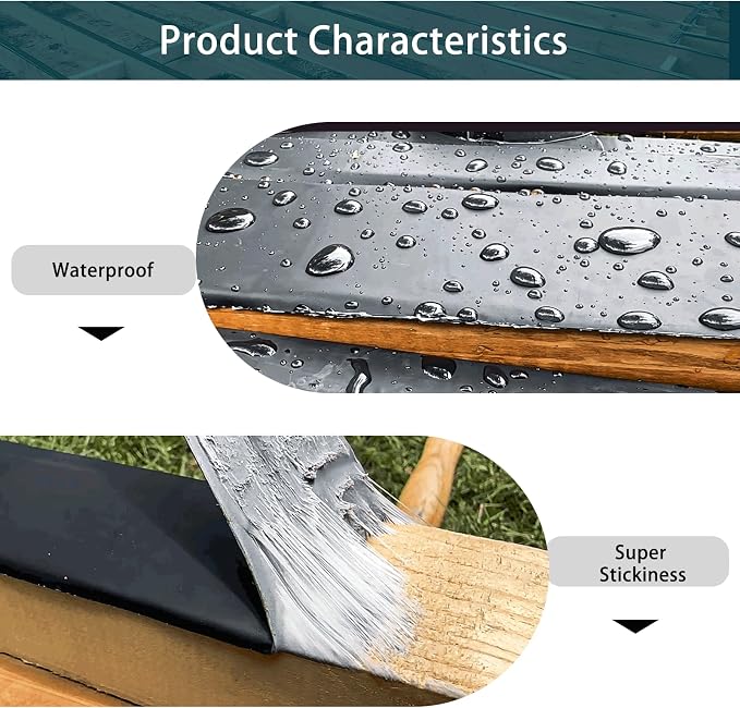 Dongxw Joist Tape for Decking 2" x 50', 8 Rolls Butyl Deck Flashing Tape, Weather-Resistant and Waterproof, Self-Adhesive for Wood Joists, Decks, Beams, Roofs, RV Repairs