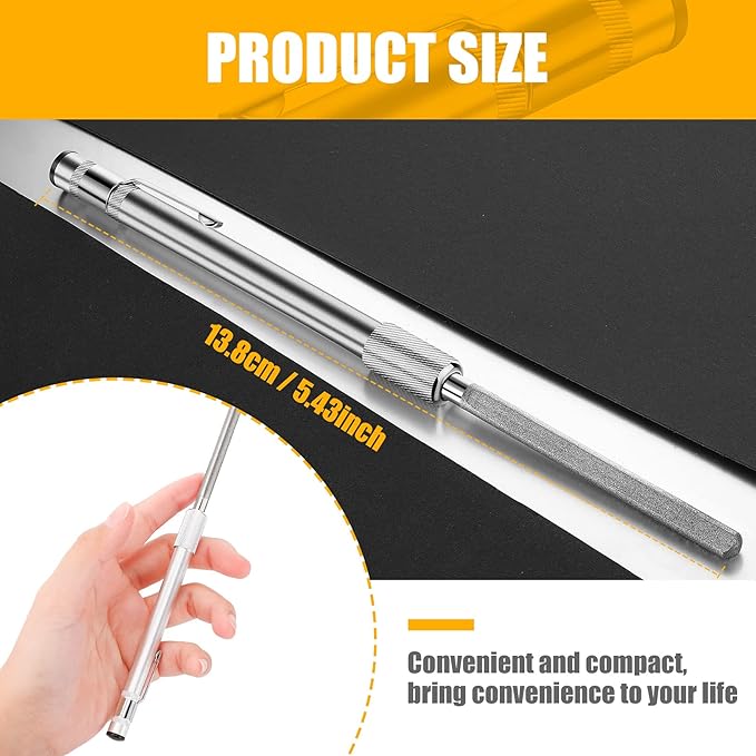 Honoson Diamond Glass File Crystal Repair File Metal Grit Tool Cemented Carbide Metal Grit Tools Crystal Glass Diamond Repair(2 Pieces)