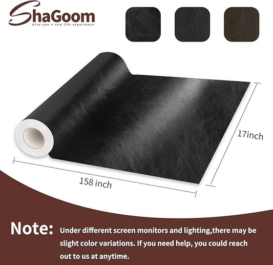 Leather Repair Patch, 17X158 inch Strong Sticky Repair Patch Self Adhesive Waterproof, DIY Large Vinyl Patches for Couches, Furniture, Sofa, Car, Chair (DBrown, 17X158 inch)