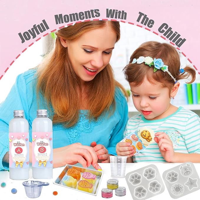 Wesfen Mini Squishy Kit Easy-to-Use Squishy Kit - 1:1 AB Liquid Silicone, Taba Squishy Kit (mini)