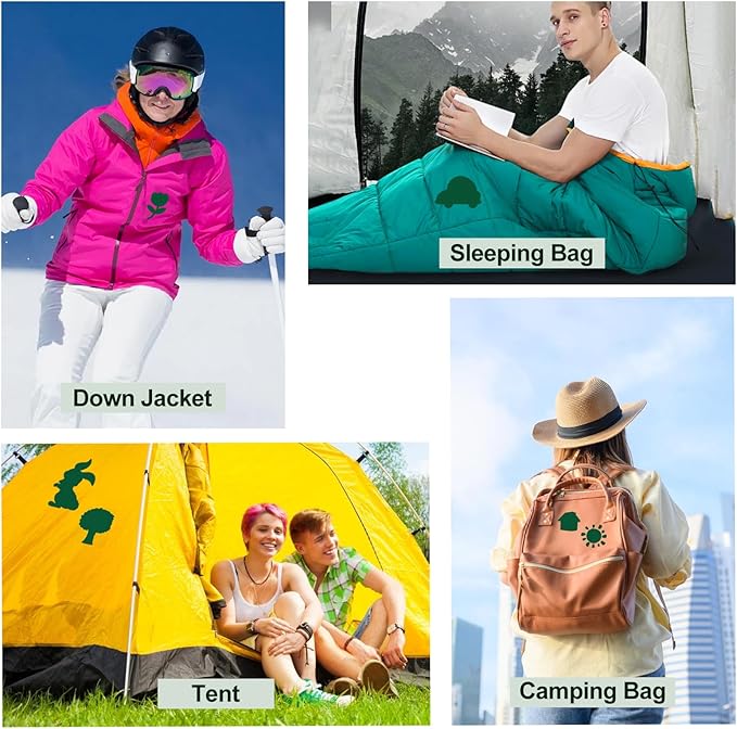 Self-Adhesive Nylon Patches Tent Repair Kit – Outdoor Gear Tenacious Repair Tape, Waterproof Fabric Patches for Clothes, Tent, Down Jacket, Backpack (45pcs, Green