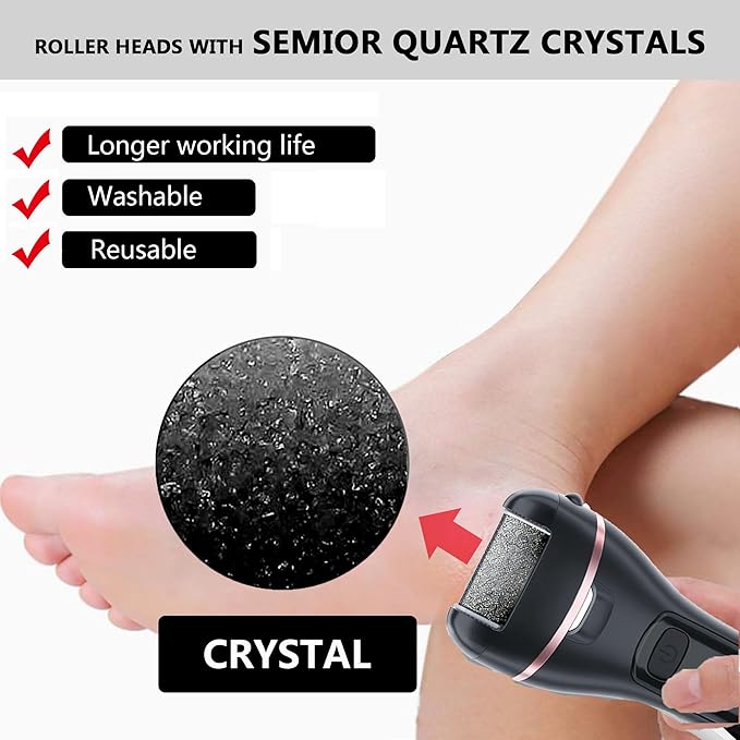 12 Pack Replacement Roller Heads for Electric Callus Remover for Feet Pedicure Tools Foot File Pedicure Kit Refill Rollers for Cracked Heels and Dead Skin (12pcs Different Coarse)