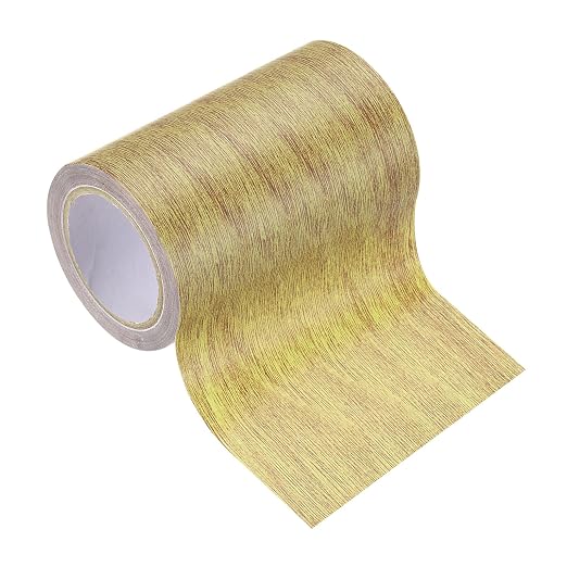 PATIKIL Wood Grain Tape 4" x 15 Ft, Self-Adhesive Wood Texture Repair Tape Realistic Wooden Effect Patch for Furniture Cabinets Floor Walls,Brown Oak