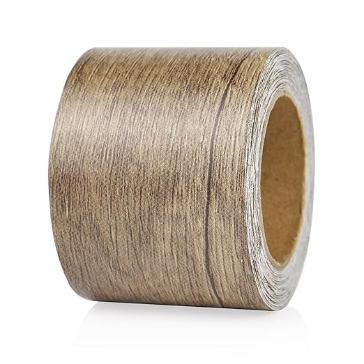 BOMEI PACK Wood Grain Repair Tape,Self Adhesive Repair Patch for Furniture, Floors, Cabinets, Windows, Doors, RV, Home Decor and DIY Projects (1, Grey Coffee)