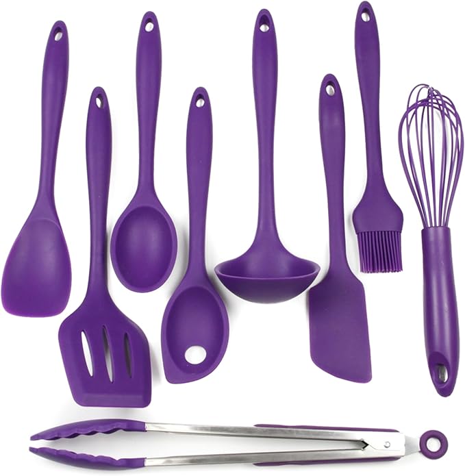 Chef Craft Premium Silicone Spoon Spatula, 11.5 inch, Purple