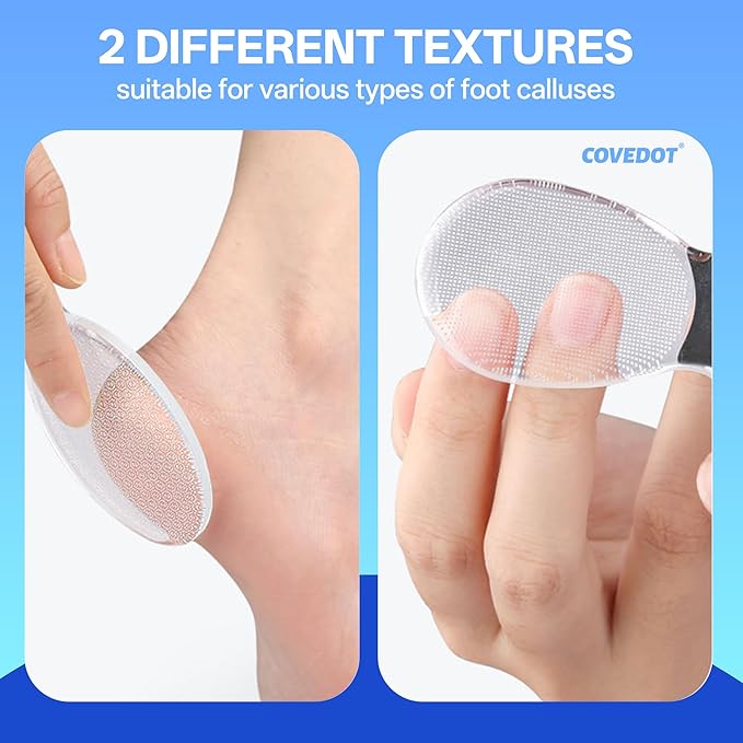 Nano Glass Foot File 8-Shaped Single-Side Callus Remover, Feet Scrubber Dead Skin & Heel Scraper for Cracked Heels, Professional Pedicure Tool for Women and Men