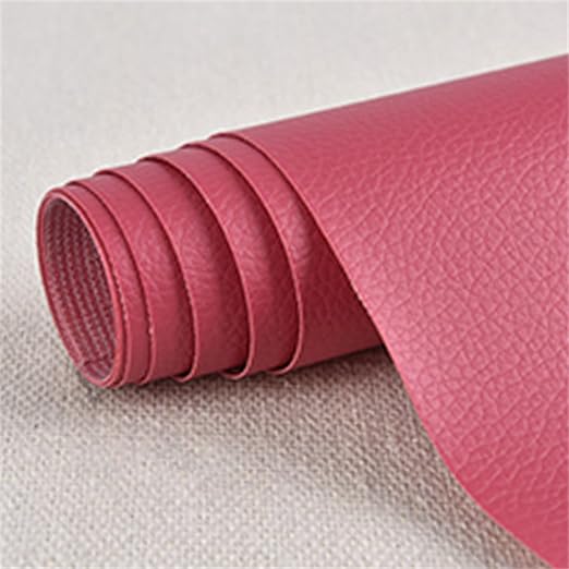 Leather Repair Patch for Couches 20 x 30 cm 1 Roll Large Self-Adhesive refinisher cuttable reupholster Tape Patches kit for Couch Car Seats Furniture Sofa Vinyl Chairs Shoes Fabric FixRose red