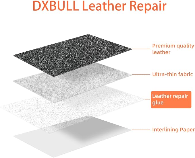 DXBULL Large Leather Repair Kit Self Adhesive Leather Tape Waterproof, DIY Leather Patch for Couches Car Seats Furniture Kitchen Cabinets Wall 23.6 x 78.7 inch (Black)