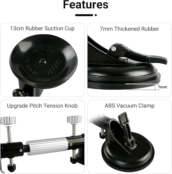 LOZLIN Lifting Clamps, Gap Adjustment, Heavy Duty Stone Slab Lifter, Non-Slip Rubber Grip, Thickened Alloy Steel, for Glass Granite Marble Wood Door Panel Handling 45mm 2 PCS