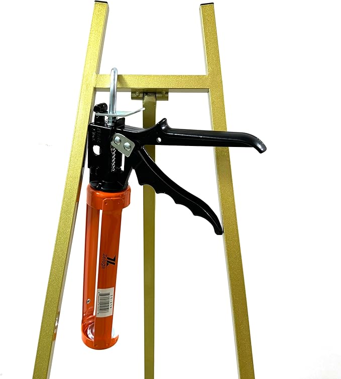 Zeluga 25-210 10 oz. Smooth Hex Rod Cradle Caulking Gun with Spout Cutter, Orange