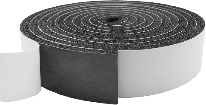 DOBTIM Pipe Insulation Foam Wrap Tape, Self Adhesive with High Resilience for Pipe Insulation Wrap 13 Ft Long x 2 Inch Wide x 3/8 Inch Thick