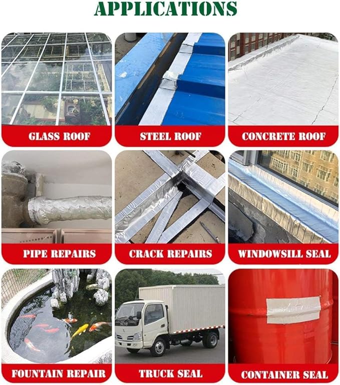 LLPT Aluminum Butyl Tape White 3 Inch x 16.5 Feet Hatch Cover Flashing Permanent Waterproof Leak Repair Tape for Boat Pipe RV Awning Roof Window Patch and Sealing (AB435WT)