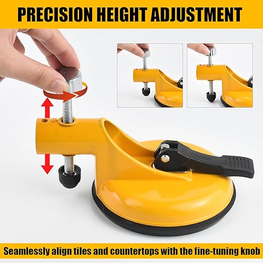 Floor Gap Fixer Tool & Countertop Seam Setter – Adjustable Vacuum Suction Cup Leveler for Laminate Flooring Repair, Granite Stone Slab Joining & Tile Installation