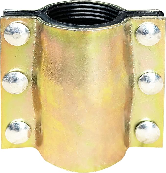 Water Pipe Repair Clamp,OD of The Applied Pipe is about 2.37 inch,Leak Sealer for Pipes and Plumbing,Length 4.72 inch,Suitable for PE/PPR/Steel/Iron Pipe,Bronze
