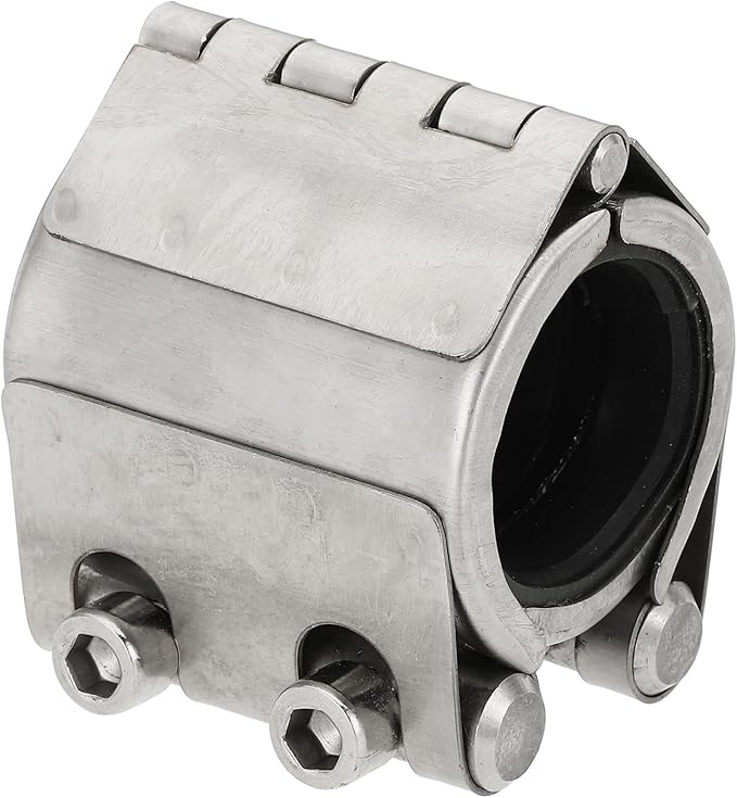 HARFINGTON Pipe Repair Clamp 1-1/3" OD 33mm-36mm 304 Stainless Steel Leak Sealer Emergency Pipe Repair for Plastic Metal Tubing Water Gas Oil Lines, Silver