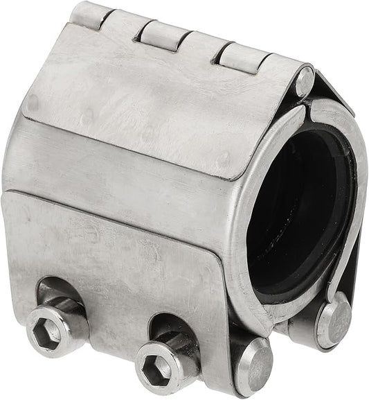 HARFINGTON Pipe Repair Clamp 1-1/3" OD 33mm-36mm 304 Stainless Steel Leak Sealer Emergency Pipe Repair for Plastic Metal Tubing Water Gas Oil Lines, Silver