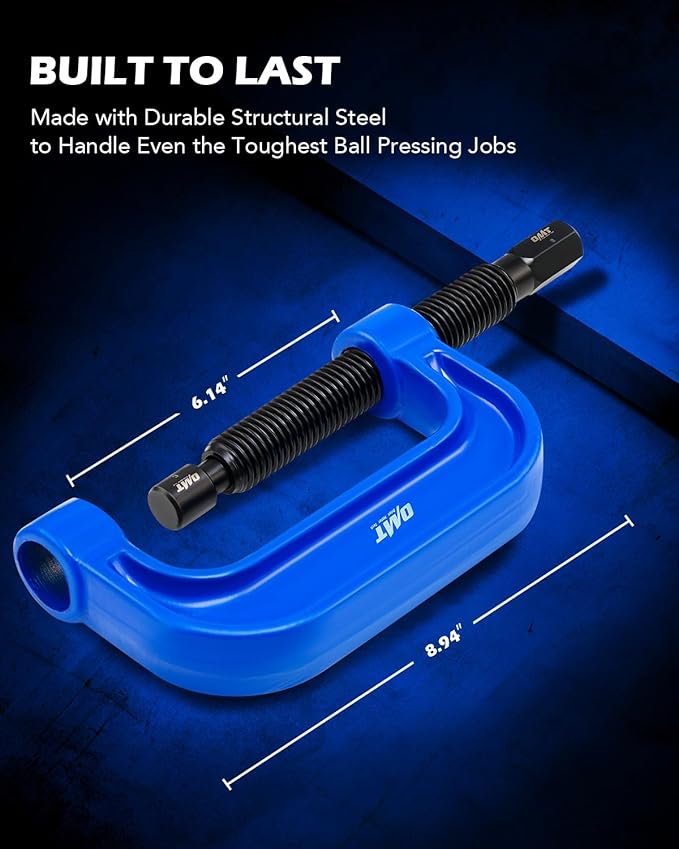 Orion Motor Tech Ball Joint Press Kit, 21-Piece Ball Joint Removal Tool for Installing and Removing Ball Joints, U Joints, and Anchor Pins, Heavy Duty Ball Joint Press Tool for 2WD and 4WD Vehicles