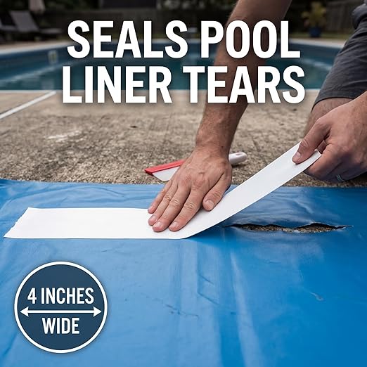Better Boat White Waterproof Tape for Leaks Heavy Duty Marine Grade Seal Tape, 15 ft x 4 in, Shower, Pool, RV, Roof Patching and Sealing