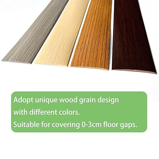 Floor Transition Strip Self-Adhesive Cover Strips Threshold Repair Floor Gap Vinyl Flooring Transitions Laminate Floor Flat Divider Strip Minimalism Oak Wood Grain Design 6.6FT (4cm, Coffee Cherry)