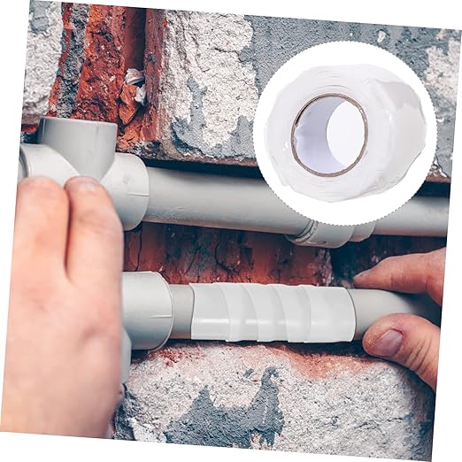 TEHAUX 4pcs Flex Rubberized Sealing Tape Self-Adhesive Leak Repair for Plumbing Outdoor Use and Pipe Fixes