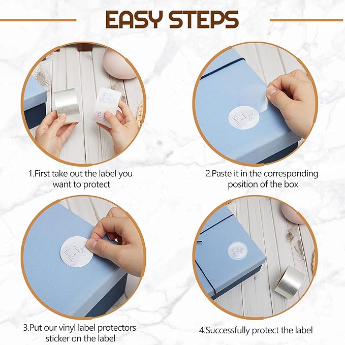 Zonon 500 Pcs Label Protector Back to School Clear Labels Stickers Wafer Seals Waterproof Labels Library Supplies for Protecting Barcodes, Numbers and Stickers (1.57 Inches in Diameter,Round)