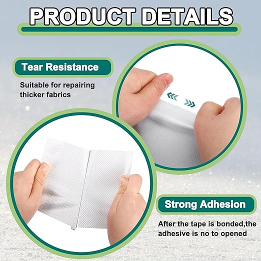 PATIKIL Awning Repair Tape 8" x 26ft Waterproof Canvas Tape High Adhesive Tear Repair Patch Kit for PVC Tarpaulin Tent Awning Fabric RV Sail Boat Cover, White