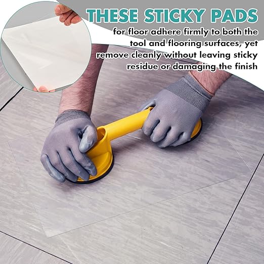 Novabright 12 Pack Floor Gap Fixer Tool Sticky Pads, Adhesive Replacements Sticky Pads for Laminate, Vinyl and Wood Floor Repairs, Strong Grip Fix Accessories